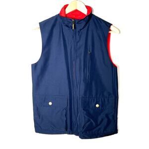 Ralph Lauren chaps navy blue and red reversible vest size medium M B198